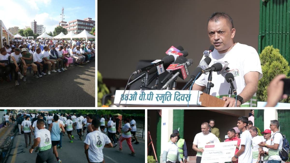 नेपाली कांग्रेसले जलवायु परिवर्तनप्रति जनचेतना जगाउने उद्देश्यले काठमाडौं उपत्यकामा ‘ग्रिन रन’ आयोजना गरेको छ । उक्त तस्विरहरु