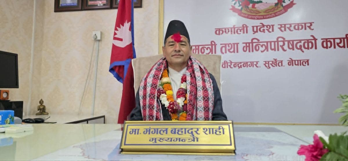 कर्णाली प्रदेशका मुख्यमन्त्री शाहीले विश्वासको मत लिँदै
