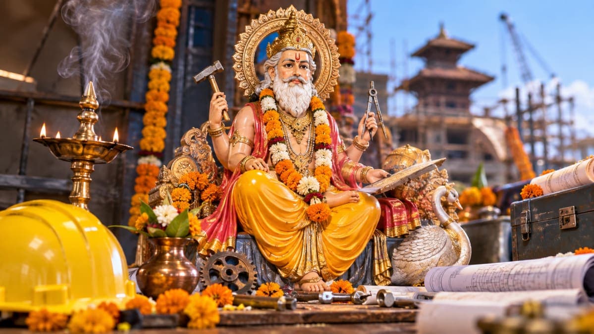 विभिन्न यन्त्र, औजार र सवारीसाधनको पूजाआजासहित विश्वकर्मा पूजा मनाइँदै