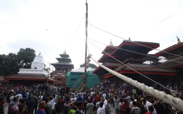 परम्परागत विधिअनुसार आज काठमाडौँमा कुमारी इन्द्रजात्रा मनाइँदै